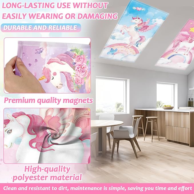 8PCS Colorful Unicorn Fluorescent Light Covers - Image 3