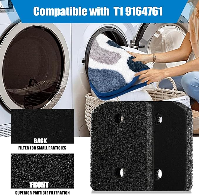 4PCS Dryer Replaces Sponge for T1/T2 9164761 Dryer Models, Tumble Dryer Heat - Image 2