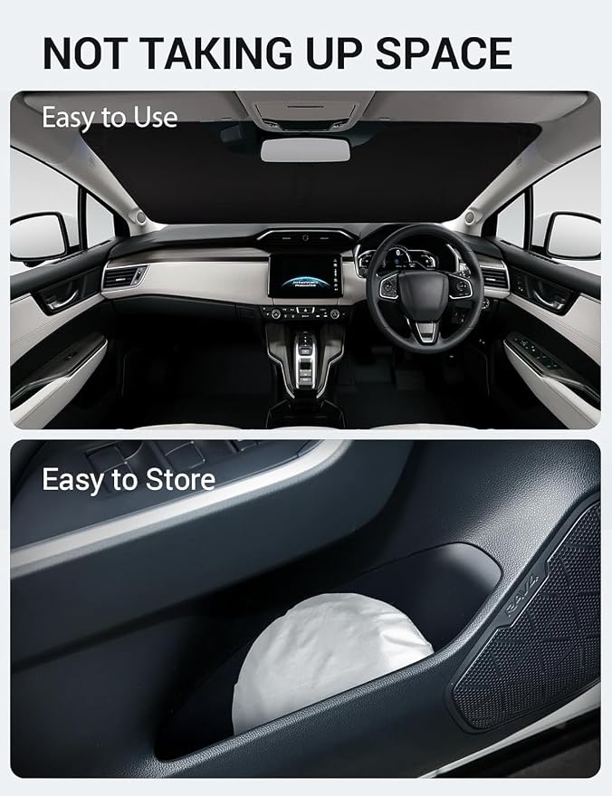 Proadsy 2026 Upgrade Windshield Sun Shade Custom Fit 2017-2021 Clarity Foldable - Image 9