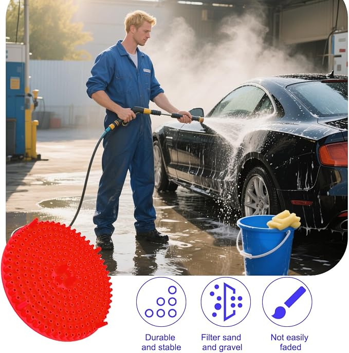 2PCS Car Wash Bucket Grit Trap Insert, 10.2" Vehicle Detailing Washing Filters - Image 6