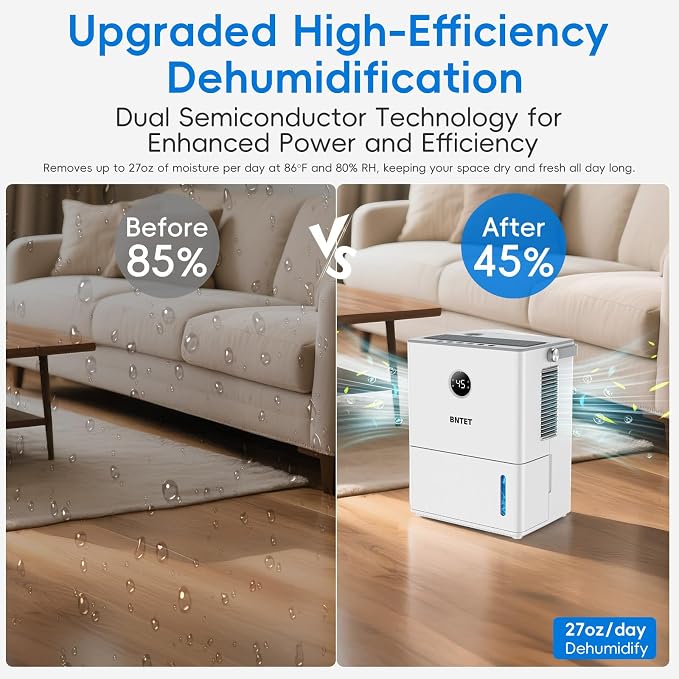 2-in-1 Dehumidifier and Humidifier Combo, 68 oz Tank - Image 3