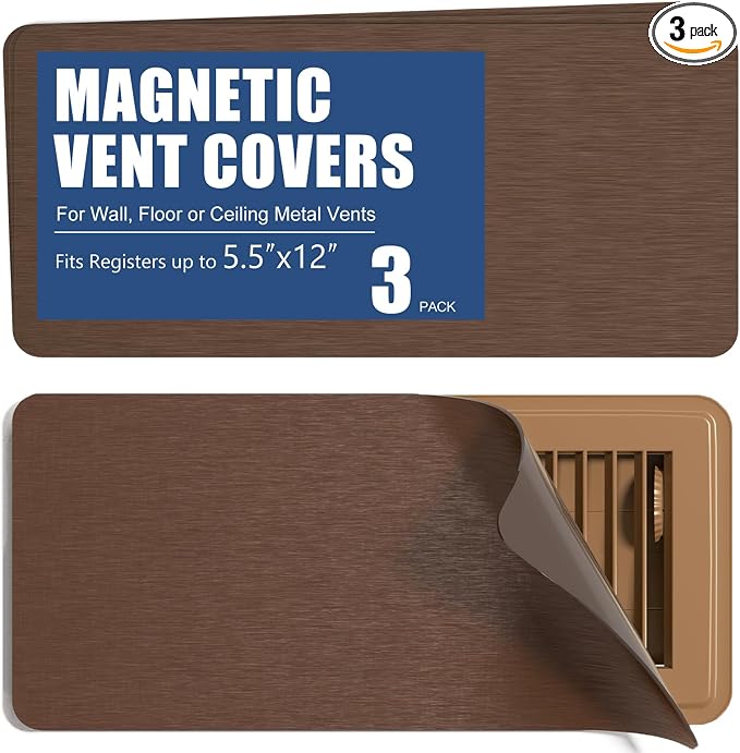 Magnetic Vent Covers 5.5"x12", Metallic Floor Cover by BEWAVE