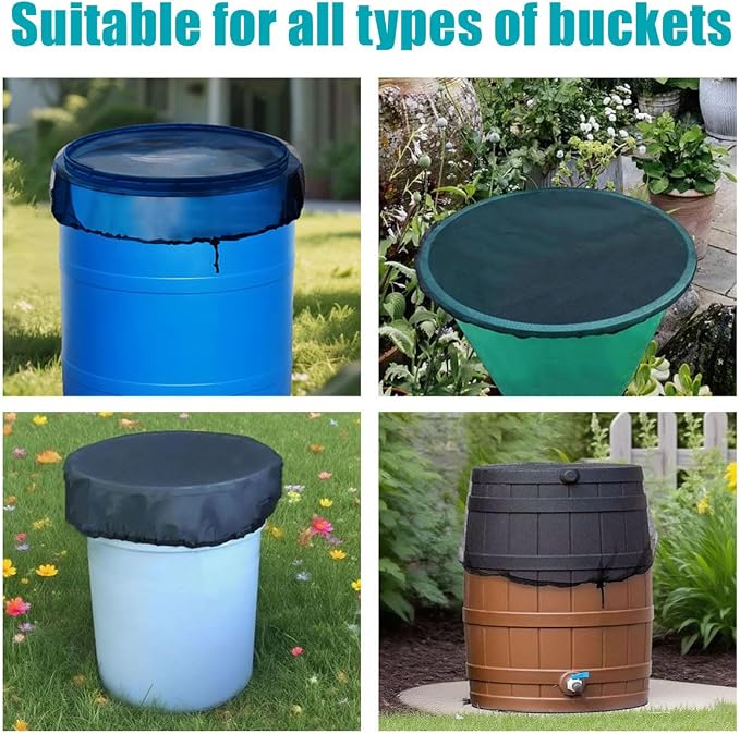 4 Pcs Rain Barrel Mesh Cover, 23.6 inch Water Collection Bucket Net - Image 7