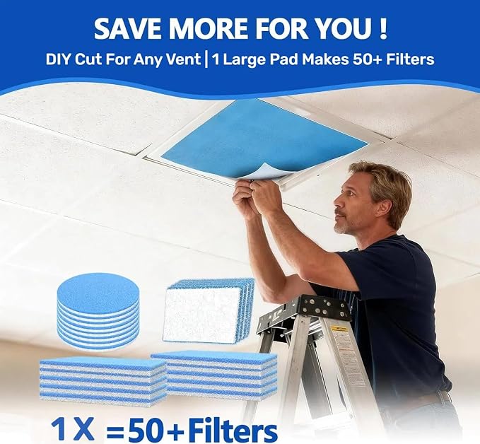 20''x90'' Air Vent Filters, High Air Flow Cut to Size MERV 8 Electrostatic - Image 4