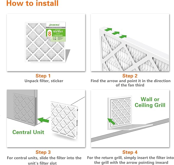 10x10x1 Furnace Air Filters 6 Pack, MERV 8 MPR 600 & FPR 5 Filtering, HVAC Air - Image 7