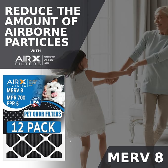 20x25x2 Air Filter MERV 8 Rating, 12 Pack of Furnace Filters Comparable to MPR - Image 4