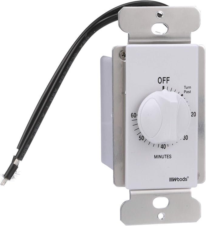 Woods 60 Minute Spring Wound Timer; White by Woods