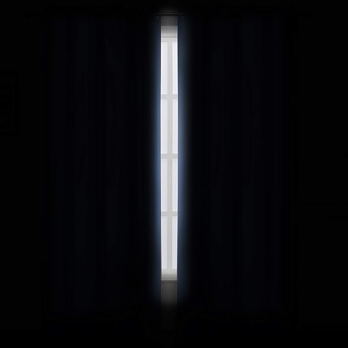 LEMOMO Sky Blue Blackout Curtains 66 x 63 Inch Length/Set of 2 Curtain Panels/Thermal Insulated Room Darkening Blackout Curtains for Bedroom