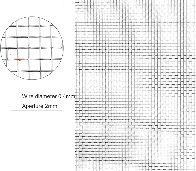 Stainless Steel Woven Wire Mesh, 304 Stainless Steel Mesh Sheet, Heat-Resistant - Image 2