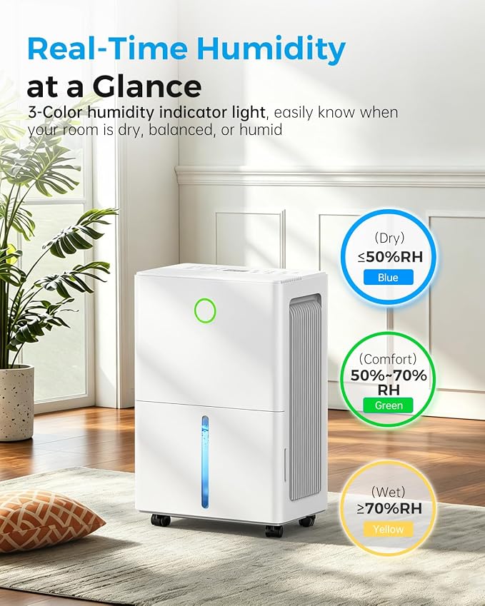 Dehumidifier for Basement with Drain Hose, Dehumidifiers for Home | 30 Pint - Image 7