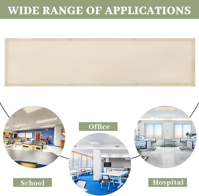 1 Pc 1 x 4 ft Magnetic Fluorescent Light Covers Fabric Ceiling Light Filter - Image 5