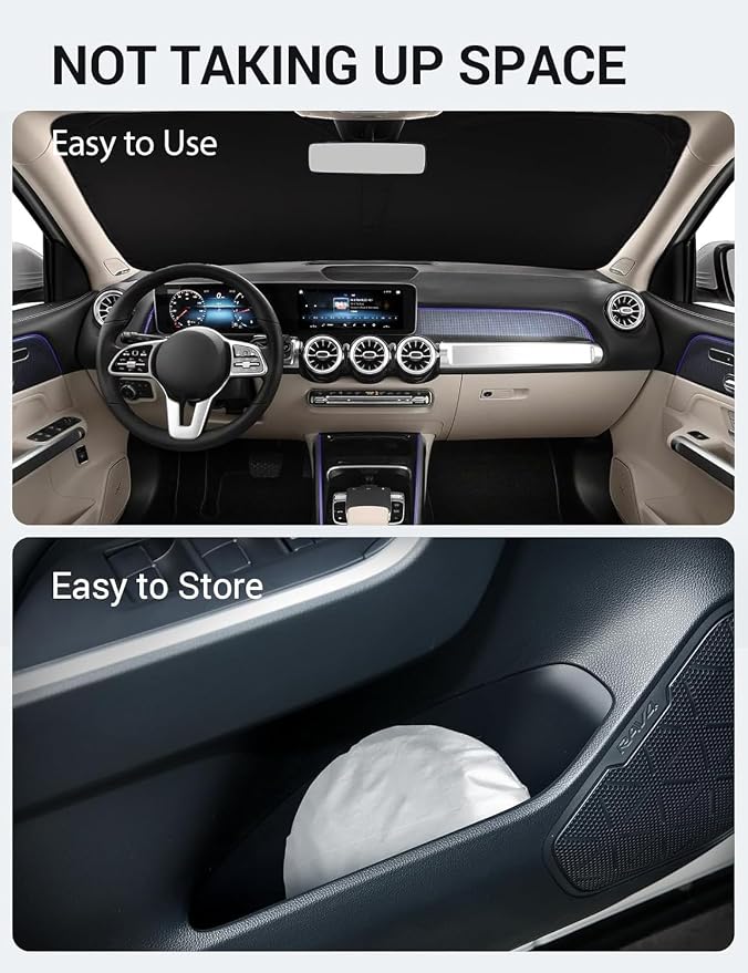 Proadsy 2026 Upgrade Windshield Sun Shade Custom Fit 2020-2025 2026 Mercedes - Image 9