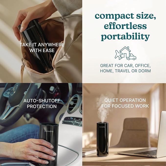 Homedics Portable Humidifier – Small Ultrasonic Cool Mist Humidifier - Image 4