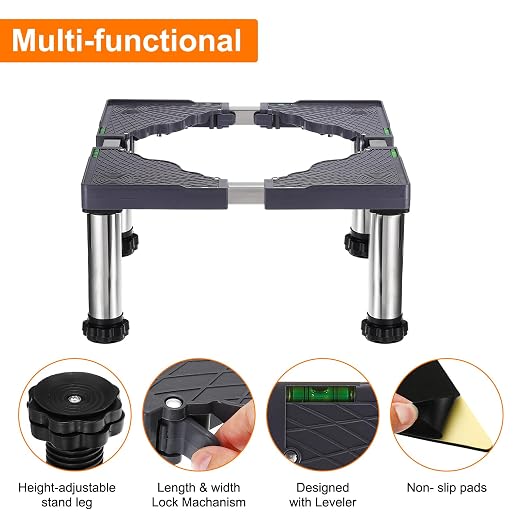 PATIKIL Mini Fridge Stand, 4 Strong Feet Laundry Stand Base Multi-Functional - Image 3