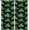 Kids Agriculture Machine Window Curtains, Farm Equipment Tractors Transport by SHElifestyle