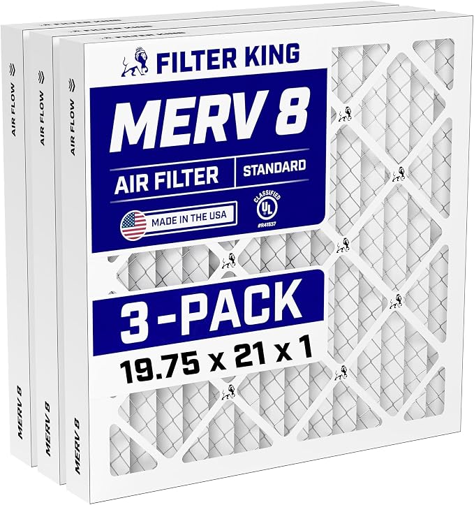 Filter King 19.75x21x1 Air Filter Dust & Allergy Control AC Furnace Filters by FilterKing