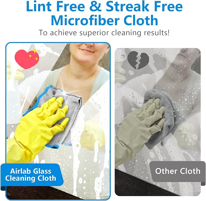 Airlab Glass Polishing Cloth Streak Free Miracle Cleaning Cloth Lint Free - Image 5