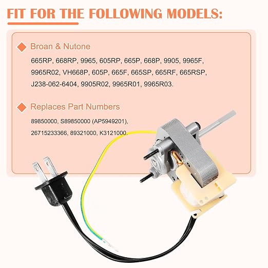 Hiorucet 665RP, 668RP Replacement Parts, 89850000 S89850000 Ventilation Fan - Image 2