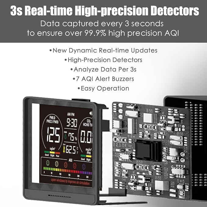 Professional 16-in-1 Portable Indoor Air Quality Monitor - Image 6
