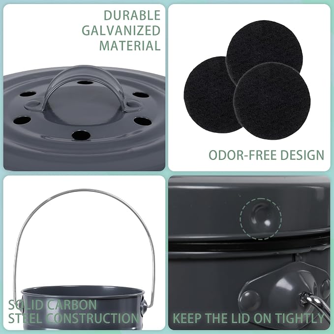 Vipush Compost Bin Kitchen Countertop Composter - Image 8