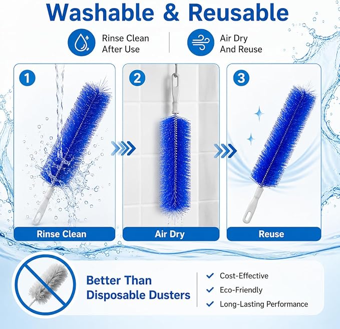 Bendable Microfiber Head Dust Remover, Air Conditioner Vents, Cars，biue+Blue - Image 6