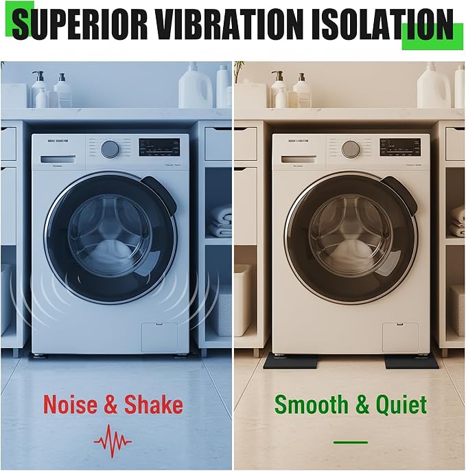10-Pack Anti Vibration Pad, 2.7 pounds, Heavy Duty Rubber Anti-Vibration - Image 5