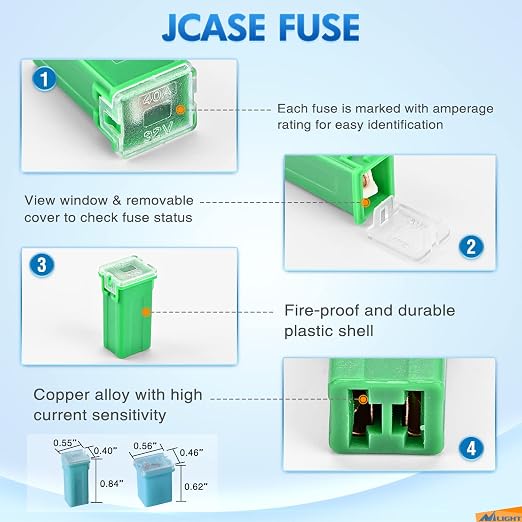 Nilight Blade Jcase Car Fuse Assortment Kit 5A 7.5A 10A 15A 20A 25A 30A - Image 5