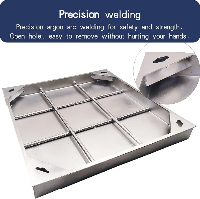 20x20 Invisible Stainless Steel Manhole Cover and Frame - Image 5