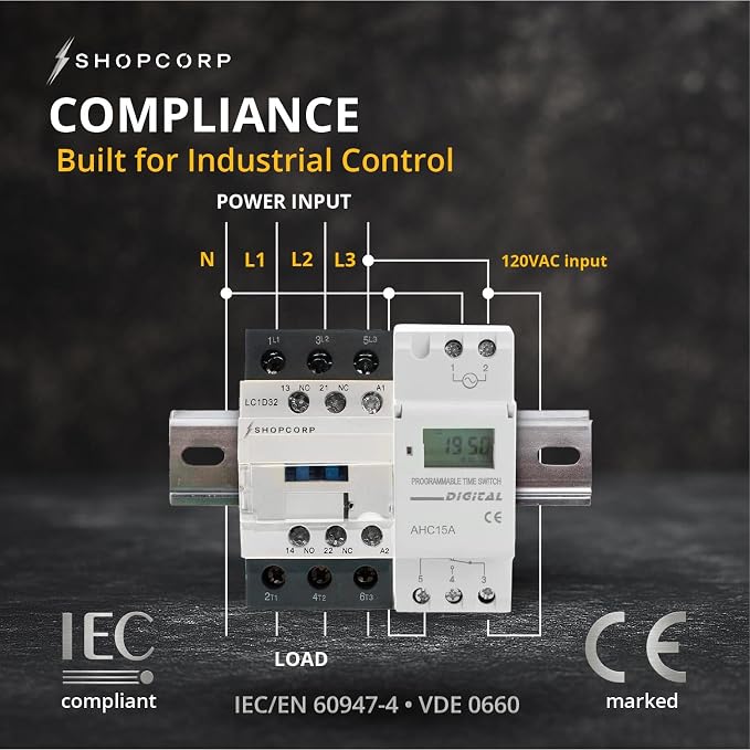 3 Pole Contactor 30 amp Normally Open, Auxiliary 1NO/1NC 110/120V Coil - Image 5