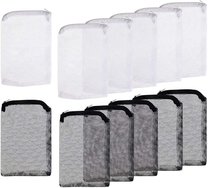 12Pcs Aquarium Filter Bags Fish Tank Mesh Media Filter Bags Carbon Filter Bags by luzen