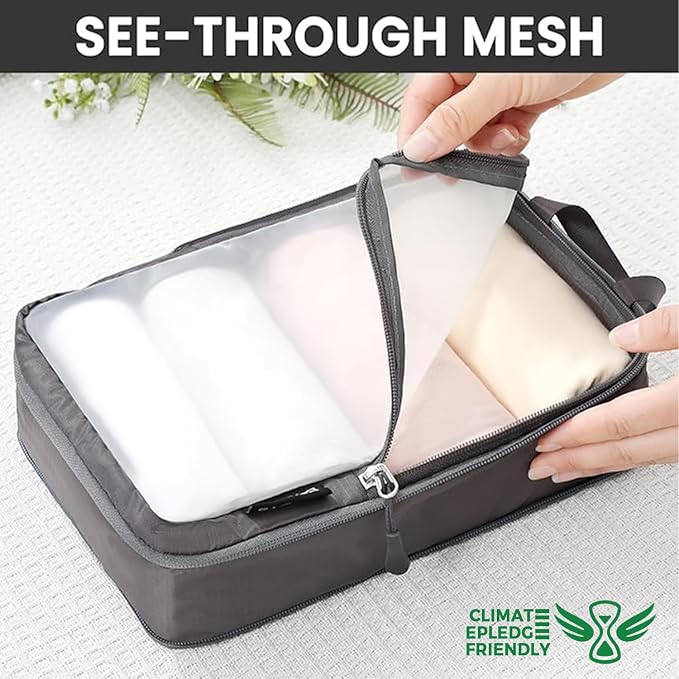 BAGAIL 6 Set Ultralight Compression Packing Cubes Packing Organizer - Image 3