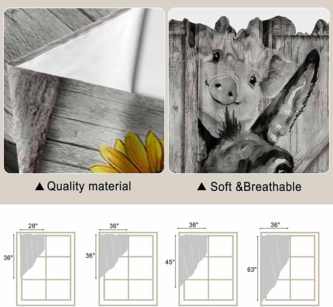 Funny Farm Animals Swag Valances - Image 5
