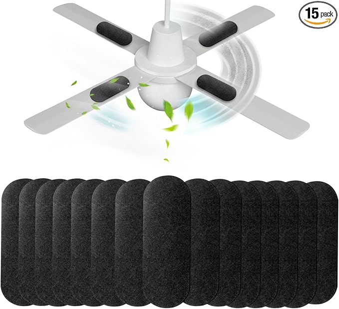 15 Pack Ceiling Fan Filters for Blades, Air Filters by AesoKone