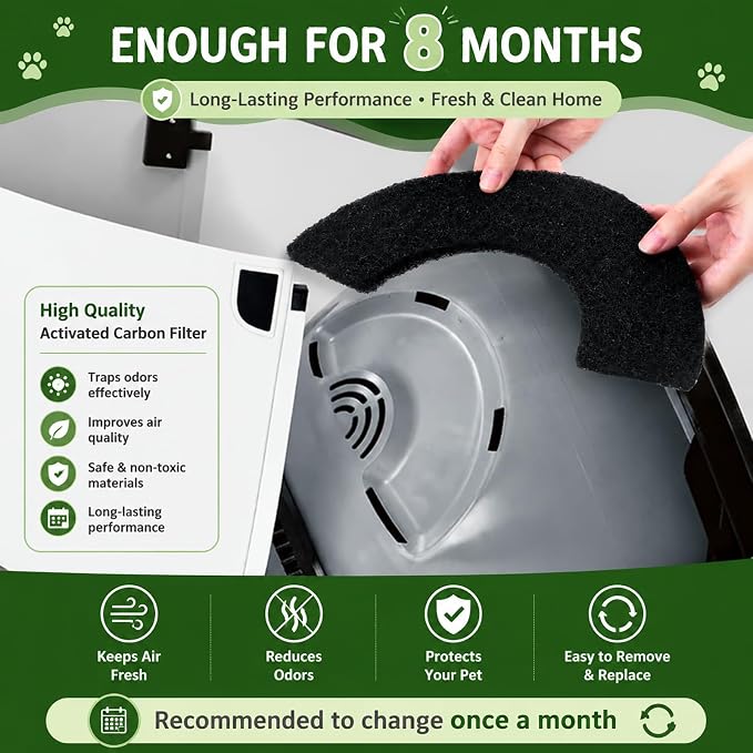 8 Pack 0.5" Thickened Activated Carbon Filters Compatible - Image 5