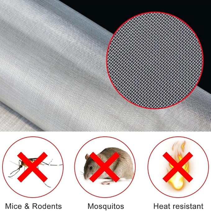 MRYBD 304 Stainless Steel Woven Wire Mesh Small 1mm Hole Fine Wire Mesh - Image 4