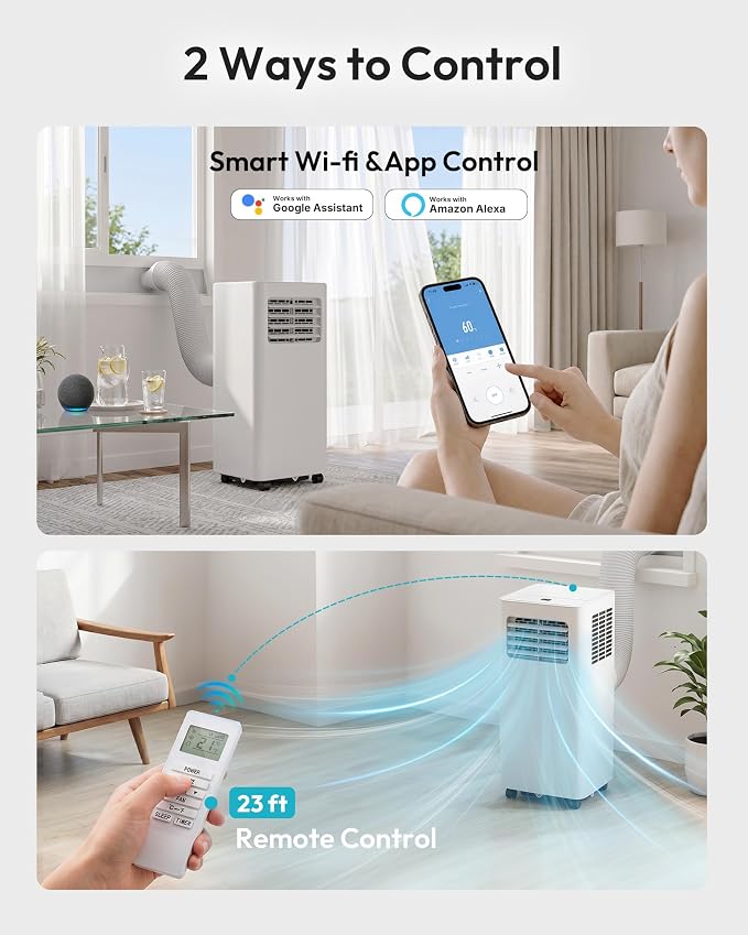 EUHOMY 12, 000 BTU Portable Air Conditioners, 5-in-1 Portable AC Unit - Image 6