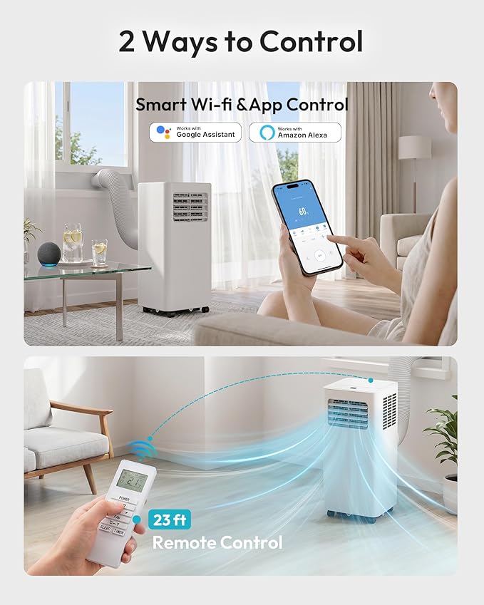 EUHOMY Portable Air Conditioners 12, 000 BTU, Smart 4-in-1 Portable AC Unit - Image 3
