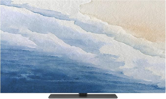 Summer Beach Ocean Blue Gradient Indoor TV Cover, Elastic TV Screen Protector by Unknown