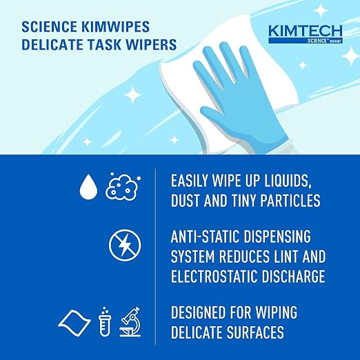 Kimtech Kimwipes, Delicate Task Wipers, 4.4 x 8.4 - Image 7