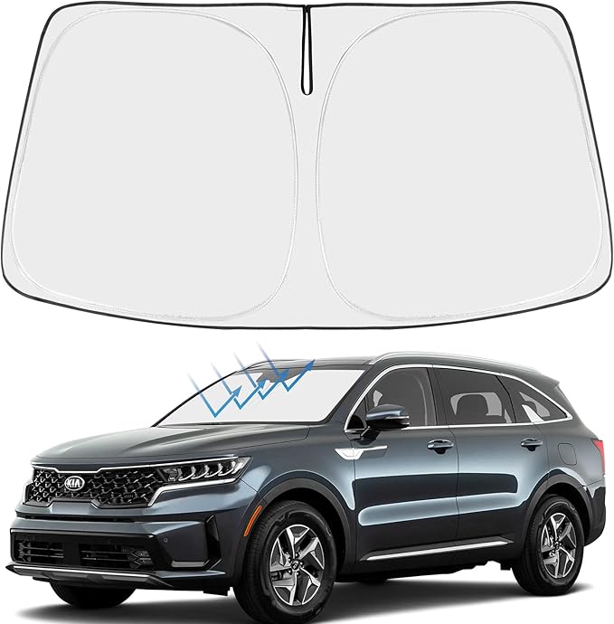 Proadsy Windshield Sun Shade for Kia Sorento 2021-2025 2026 4-Layer Foldable by Proadsy