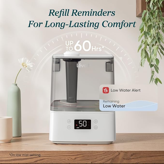 Levoit Humidifiers for Bedroom Large Room, 60H Runtime, Smart App | Top Fill - Image 6