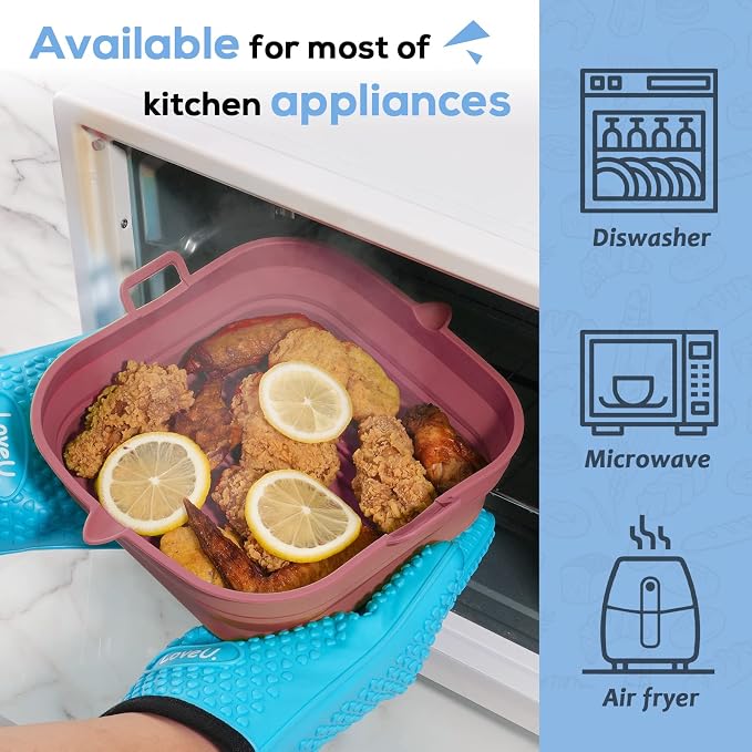 Silicone Air Fryer Liners Square - Image 3