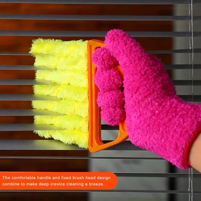 2 PCS Blind Cleaner Duster Tool, 7 Finger Handheld Duster Window Shutters - Image 4