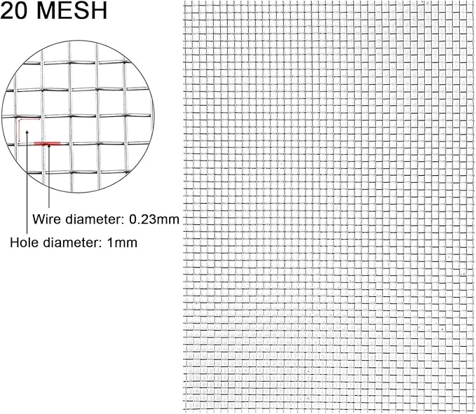 Stainless Steel Woven Wire Mesh Metal Woven Mesh, 20 Mesh Stainless Steel Air - Image 2