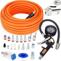 22 Pieces Air Compressor Accessories kit, 3/8 inch x 50 ft Hybrid Air Hose Kit by FYPower