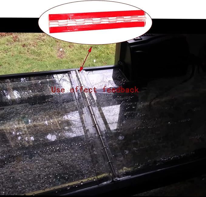 Acryl-Hinge 300mm Transparent Plastic Piano Hinges, Self-Adhesive, - Image 4