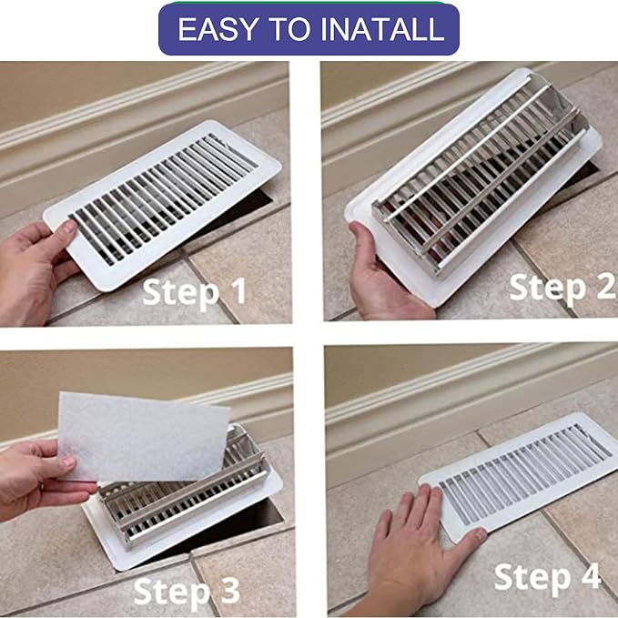 Air Vent Filter 4 x 12 Inch, Thin Air Vent Floor Heater Pre-Filter Sheet Work - Image 5