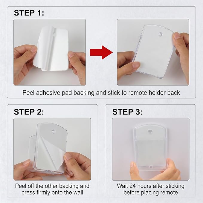2 PCS Remote Control Holder Wall Mount, TV Remote Control Holder, Self Adhesive - Image 8