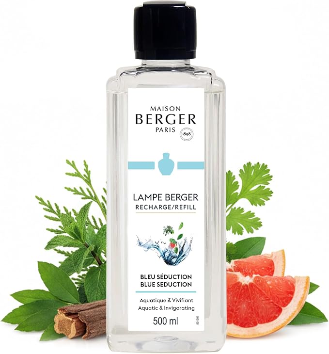 MAISON BERGER Lampe Berger Refill, 500 ml, Bleu Séduction | Catalytic Lamp by MAISONBERGER