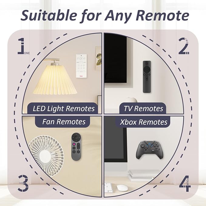 Magnetic Remote Control Holder Wall Mount Self-Adhesive, 6 Pack Upgraded - Image 6